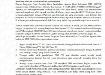 Dewan Pengurus Pusat AGPAII Mengajukan Permohonan Revisi Juknis PPG PAI 2024