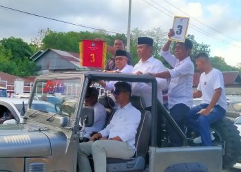 Pawai keliling bersama calon bupati dan wakil Bupati Buton