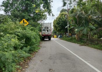 Warga Keluhkan Mobil Kontainer Yang Menghambat Ruas Jalan