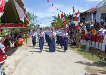 H – 1 HUT RI ke 80, Kecamatan Siotapina Gelar Lomba Gerak Jalan Indah: Meriahkan Semangat Kemerdekaan