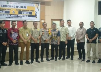 Launching Inovasi Aplikasi Layanan Internal KASAT dan Inovasi Layanan Eksternal EPELITA Warnai HUT ke-14 PN Pasarwajo