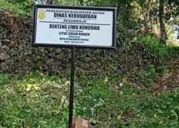 Sambut Pesta Adat, Masyarakat Kondowa dan Dongkala Bersihkan Situs Budaya Benteng Liwu Kondowa 