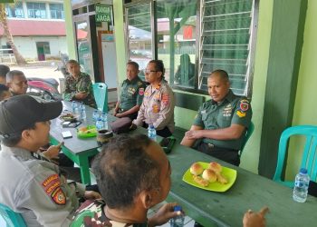 Pererat Sinergitas, Polsek Pasarwajo Silaturahmi ke Koramil 1413-02/Pasarwajo